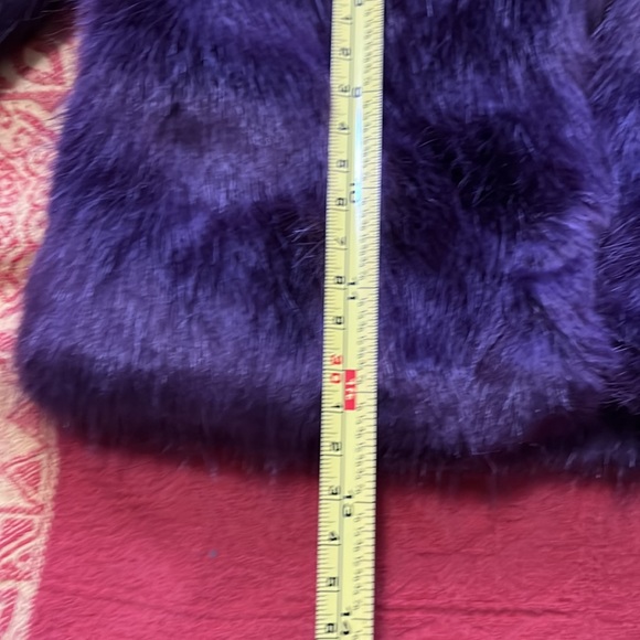 Habitual Nordstrom sz 12m gorgeous faux fur jacket eggplant like new condition - Picture 8 of 10